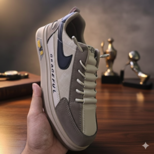 Premium China Suede Leather Casual Sneakers for Men with Rubber Sole